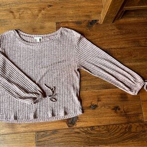 Ella Moss, Large Women’s, Mauve metallic pleated blouse